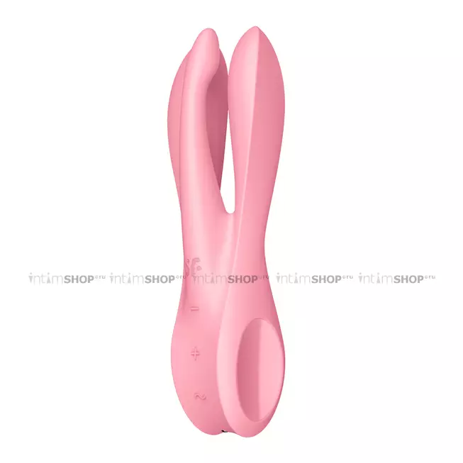 Вибромассажер Satisfyer Threesome 1 для стимуляции клитора и сосков, розовый