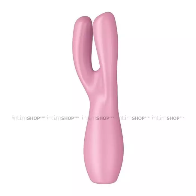 Вибромассажер Satisfyer Threesome 3 для стимуляции клитора и сосков, розовый