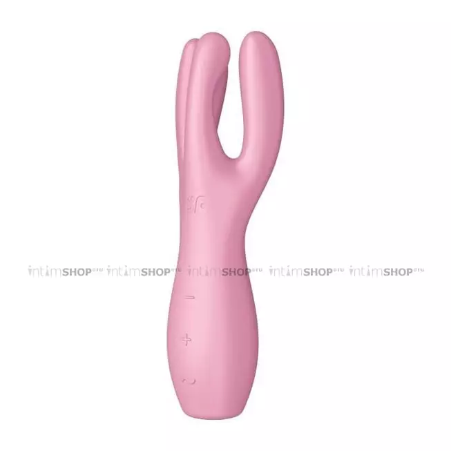 Вибромассажер Satisfyer Threesome 3 для стимуляции клитора и сосков, розовый