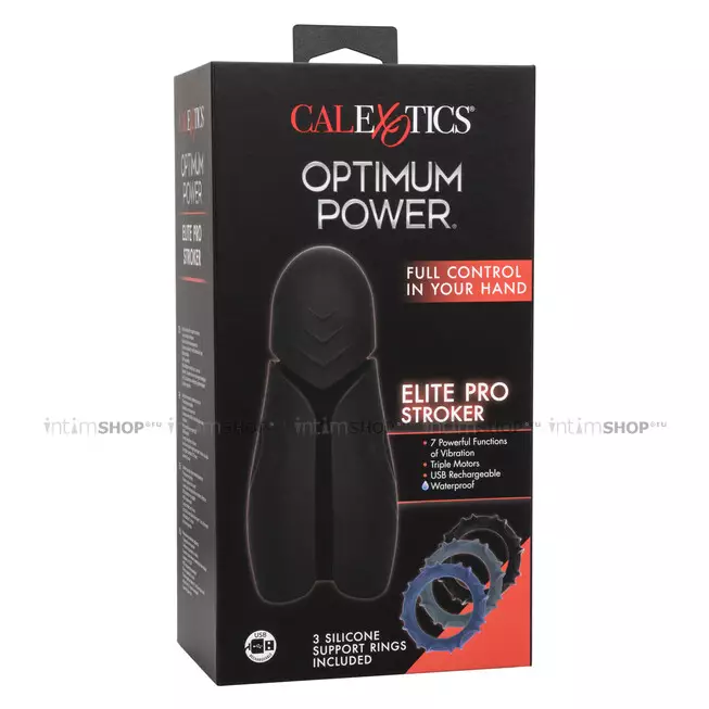 Вибромастурбатор CalExotics Optimum Power Elite Pro, черный