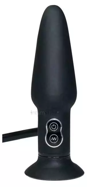 Вибростимулятор с подкачкой True Black Vibro Anal Plug Orion черный