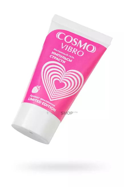 Возбуждающий лубрикант Bioritm Cosmo Vibro Aroma Земляника на водно-силиконовой основе, 25 мл