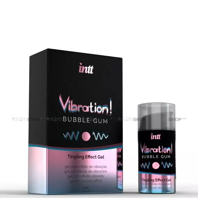 Жидкий вибратор Intt Vibration Bubble Gum, 15 мл